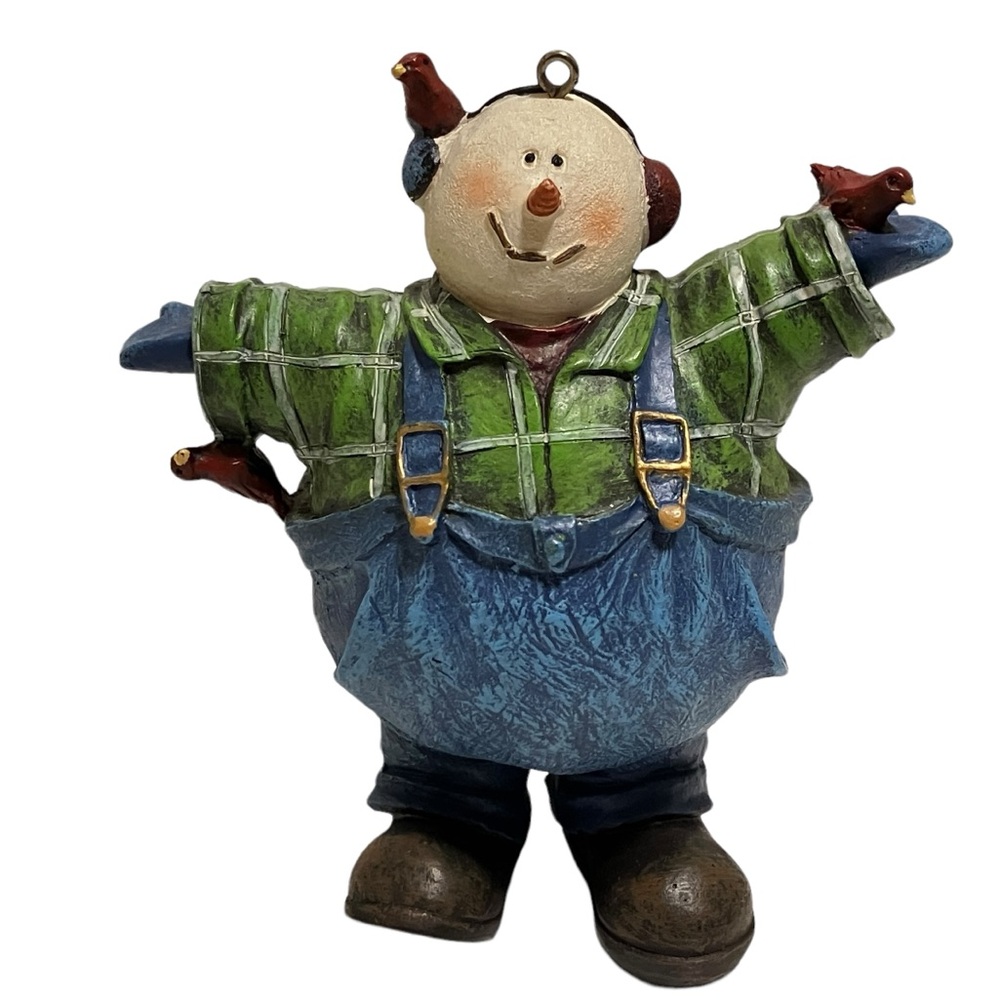 Snowman Scarecrow Barb Tourtillote Christmas Ornament